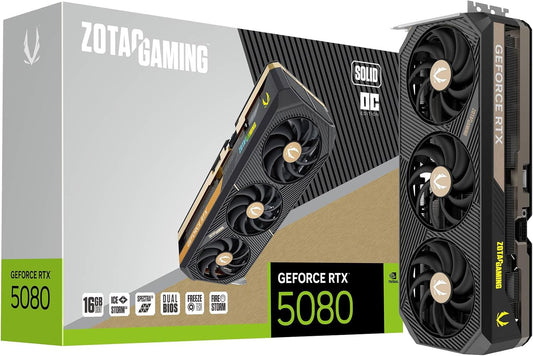 ZOTAC GAMING GeForce RTX 5080 SOLID OC 16GB GDDR7 Reflex 2 RTX AI