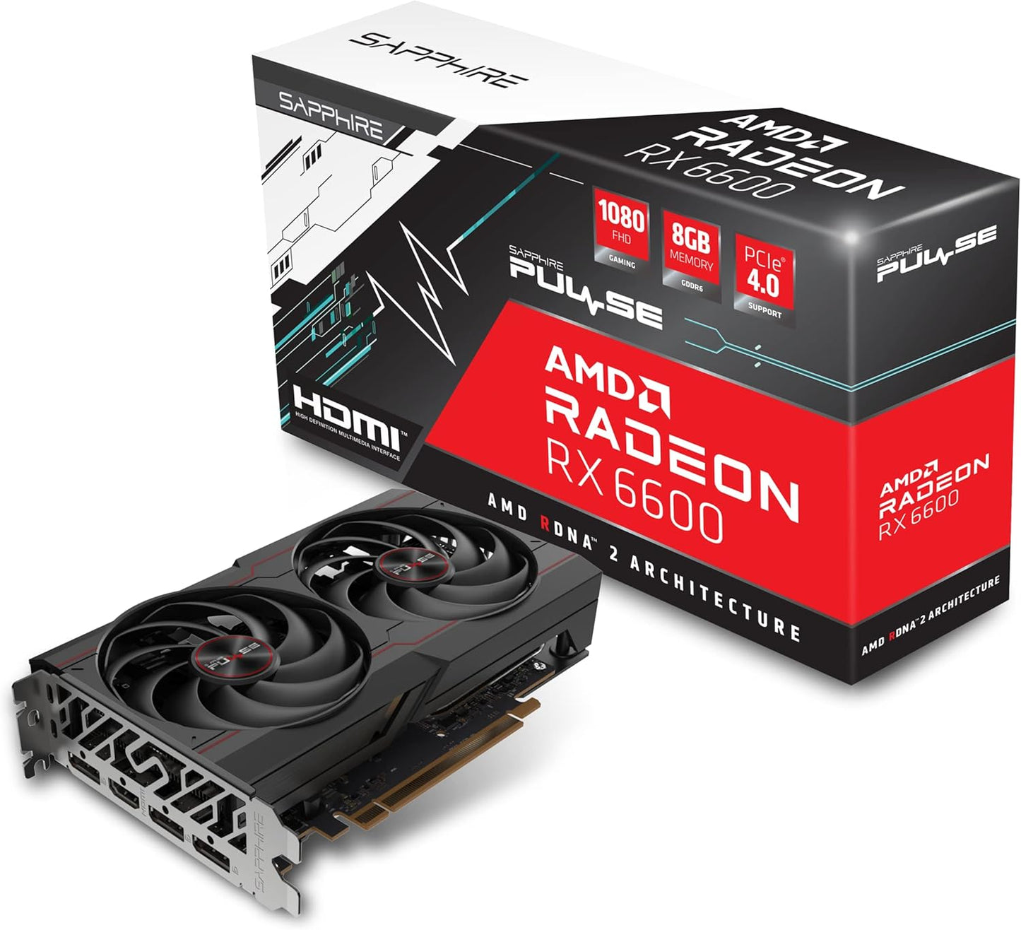 Sapphire PULSE AMD Radeon RX 6600 8GB GDDR6