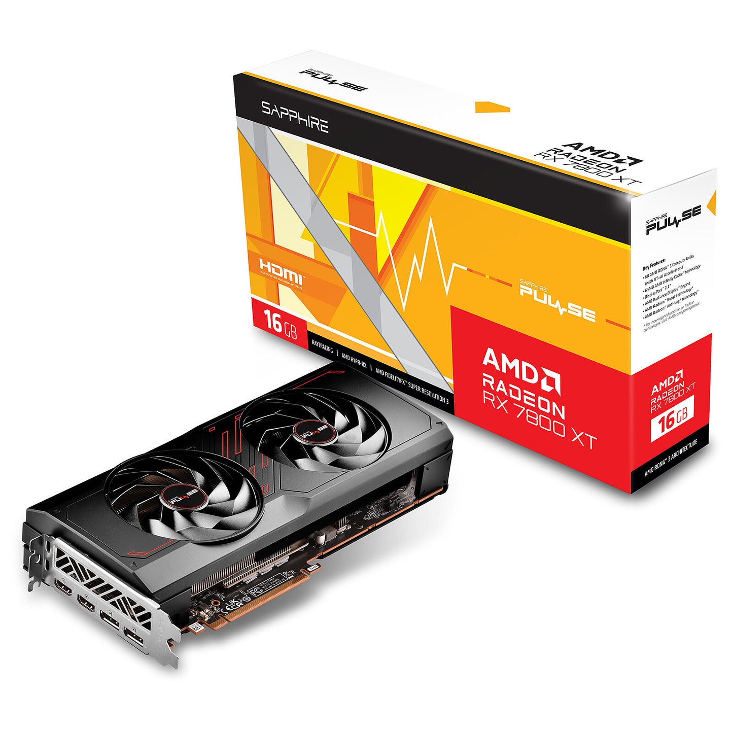 Sapphire Pulse AMD Radeon RX 7800 XT GAMING 16GB GDDR6