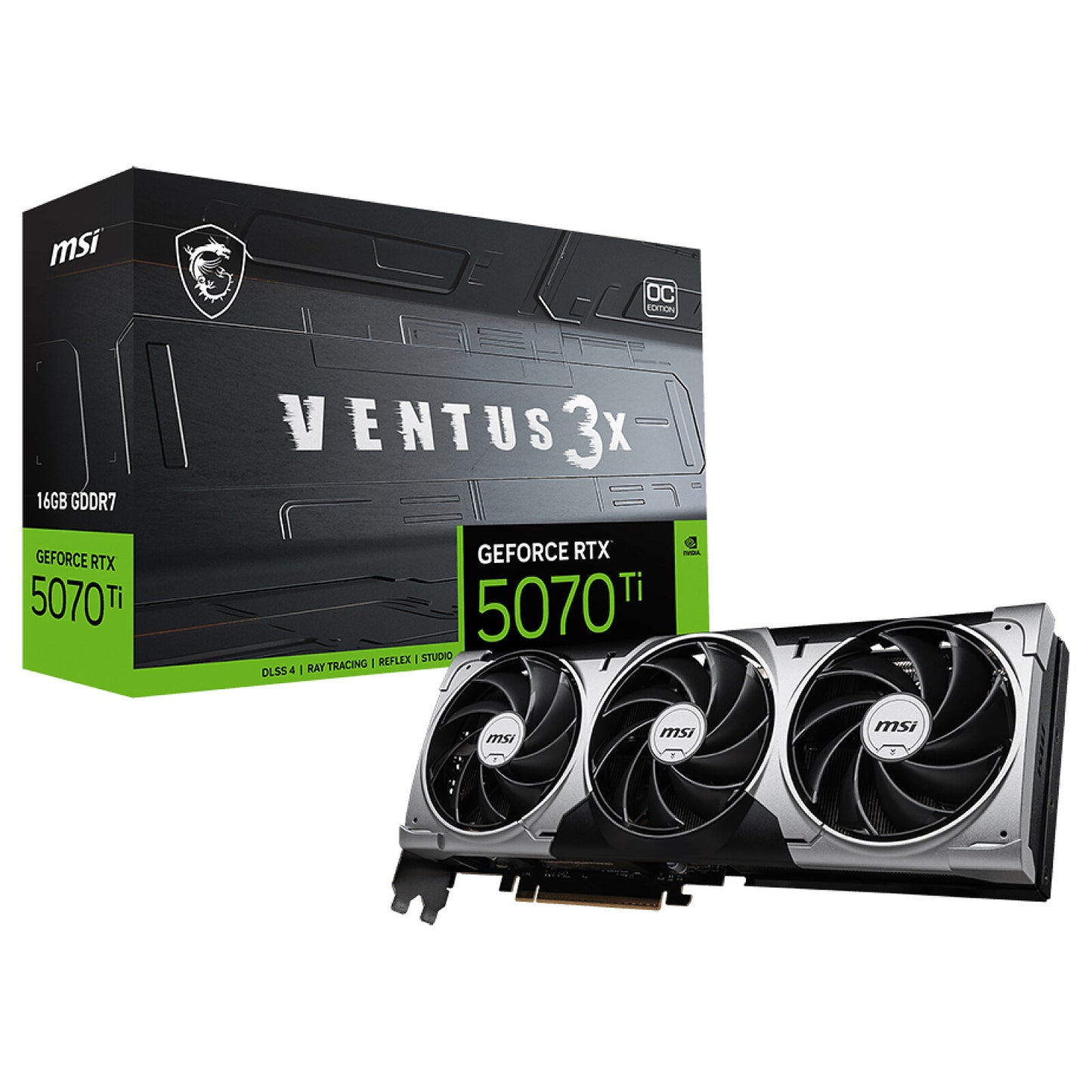 MSI GeForce RTX 5070 Ti VENTUS 3X OC 16GB GDDR7 Reflex 2 RTX AI